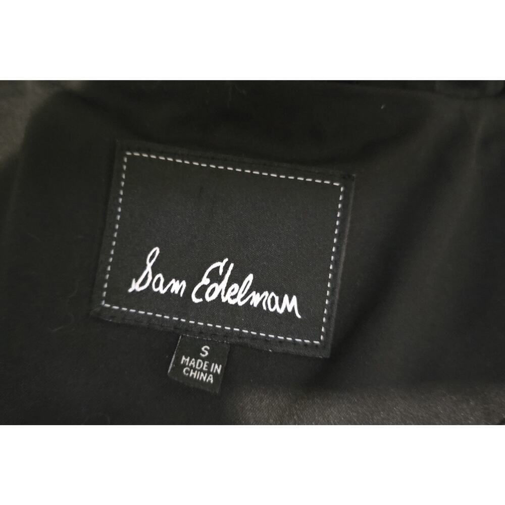 Sam Edelman Women’s Hooded Raincoat Jacket Black Long Sleeve Sz Small - Picture 8 of 9